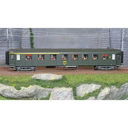 VB-388-Ree Modeles VB388 Voiture voyageurs OCEM RA Courte, SNCF, A3B5 ex-Midi Sud-Ouest, logo encadré, ep. IV