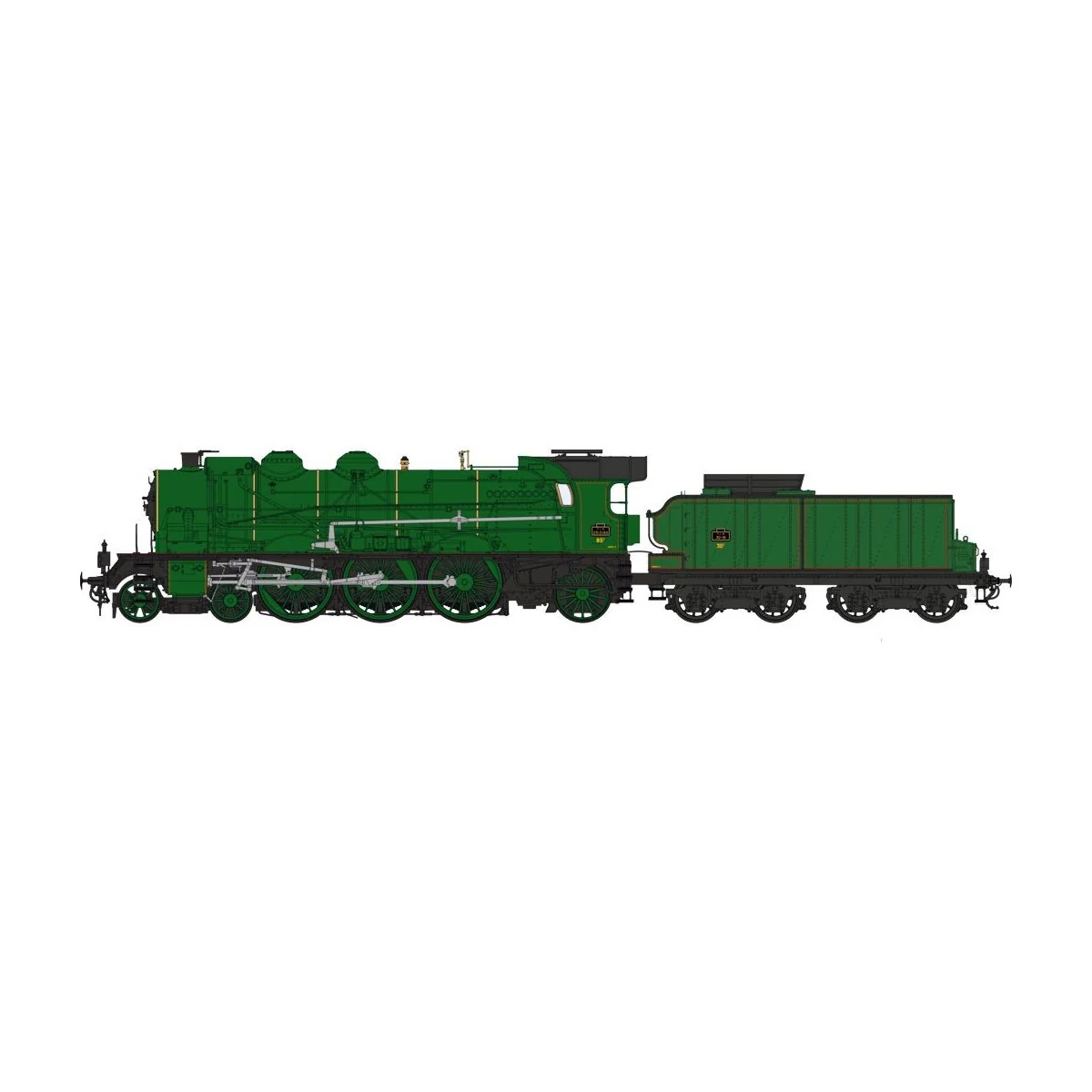 Ree Modeles MB134 Locomotive à vapeur 231 D 154, Vert PLM, PLM Ree Modeles MB-134 - 5