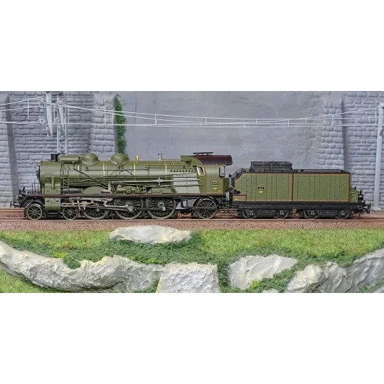 MB-134-Ree Modeles MB134 Steam Locomotive 231 D 154, Green PLM, PLM