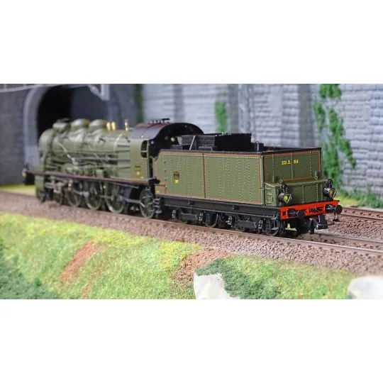 MB-134-Ree Modeles MB134 Steam Locomotive 231 D 154, Green PLM, PLM