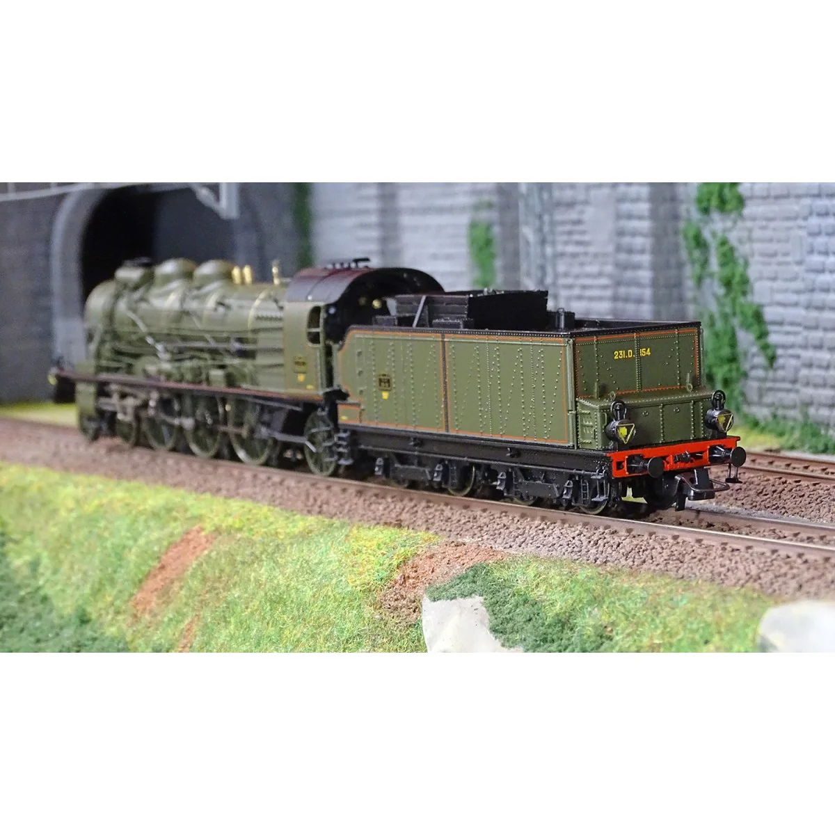 Ree Modeles MB134 Steam Locomotive 231 D 154, Green PLM, PLM - MB-134