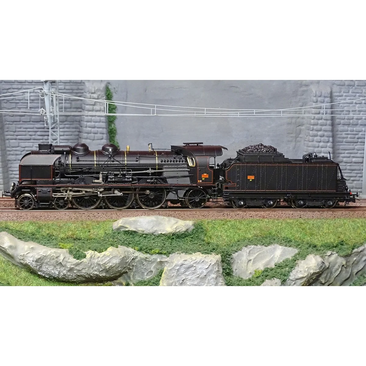 Ree Modeles MB135 Steam Locomotive 1-231 G 236, Black SNCF, Reims -...