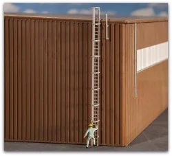 Faller 180922 Model kit, fire escape ladder, safety rails and balus...