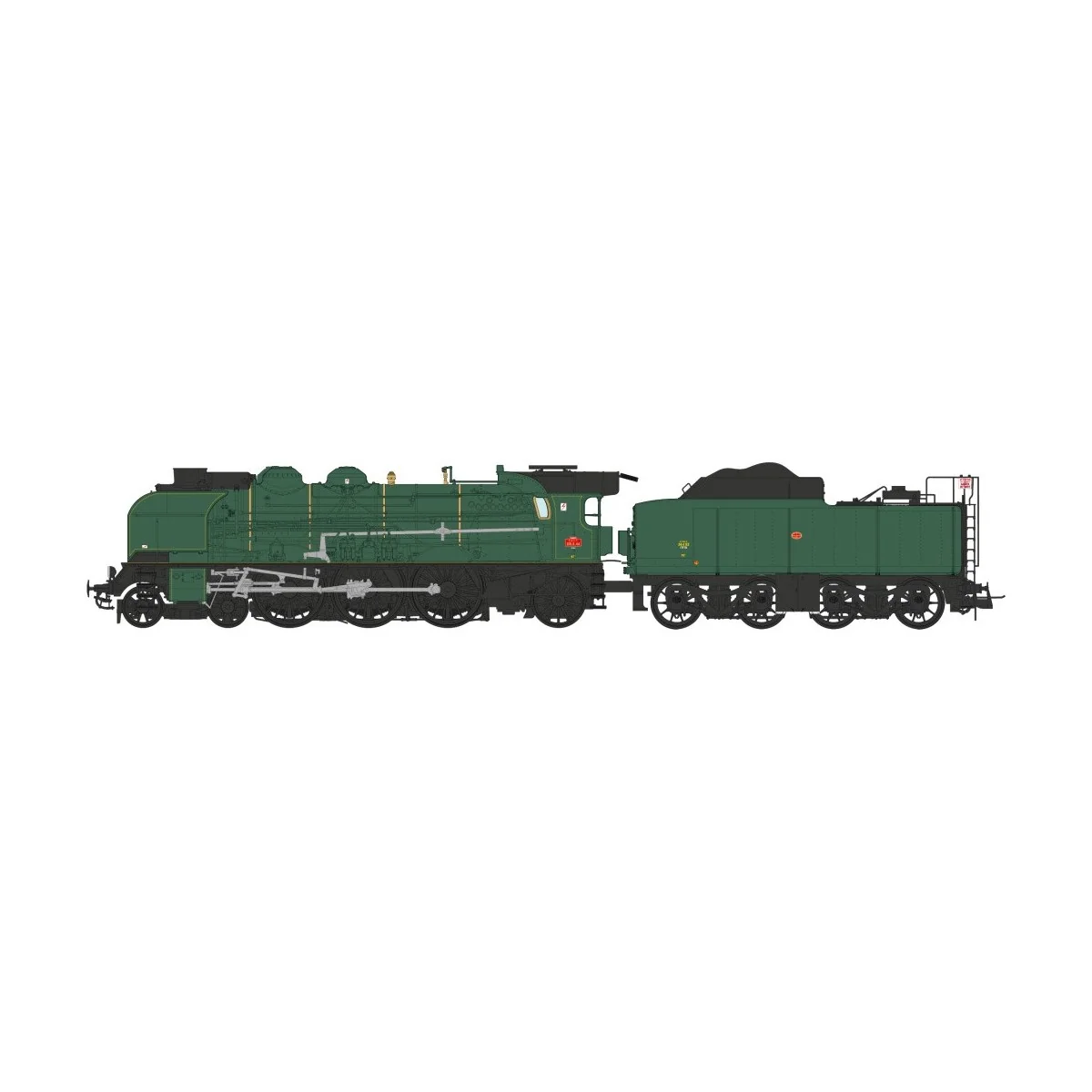 Ree Modeles MB136 Steam Locomotive 2-231 K 44, Green, Calais - MB-136