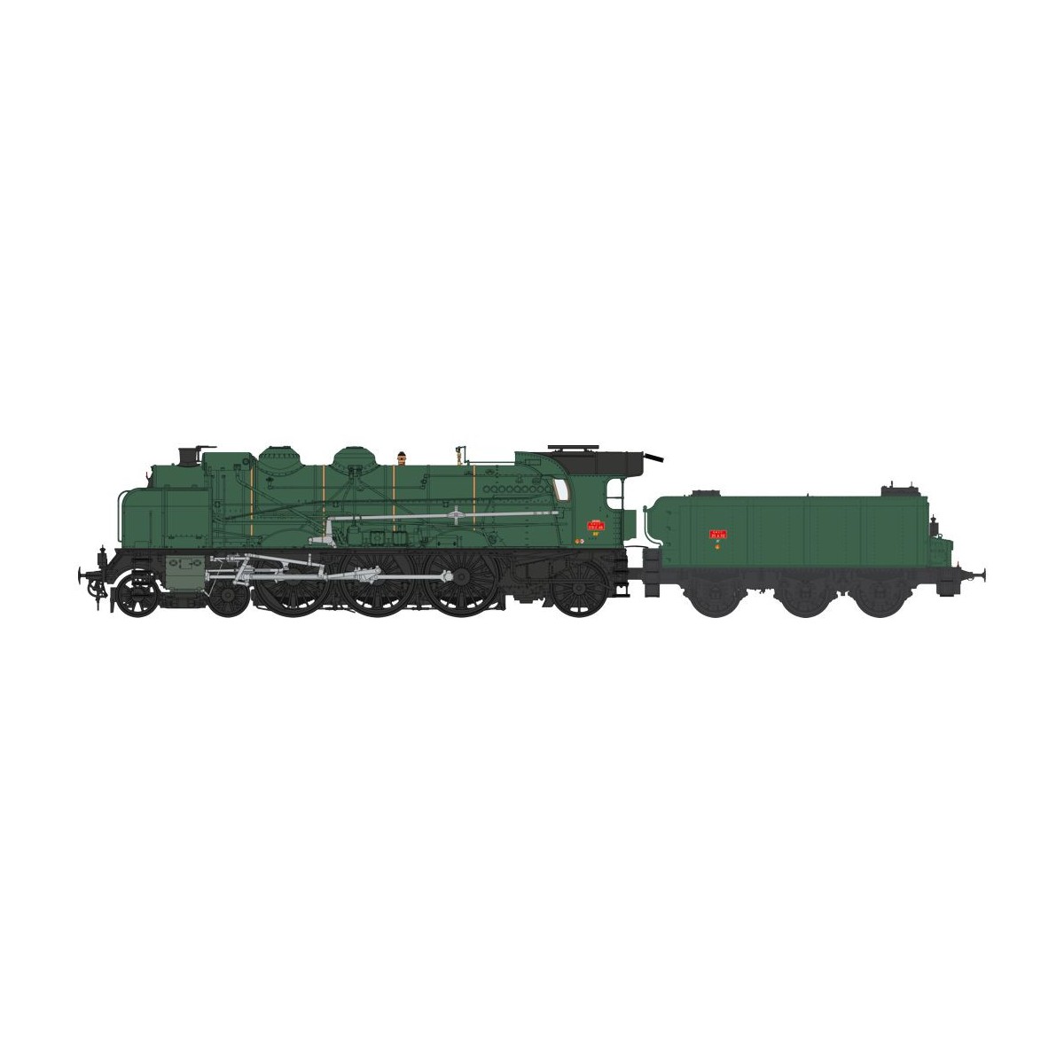Ree Modeles MB137 Steam Locomotive 5-231 E 46, SNCF Green, Montargi...