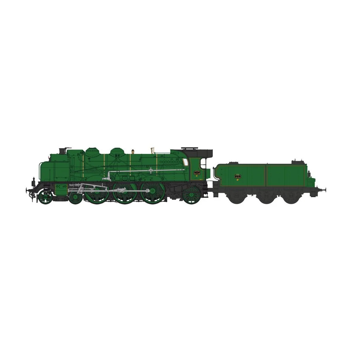 Ree Modeles MB138.S Steam Locomotive 231 D 229, Green PLM, PLM, sou...