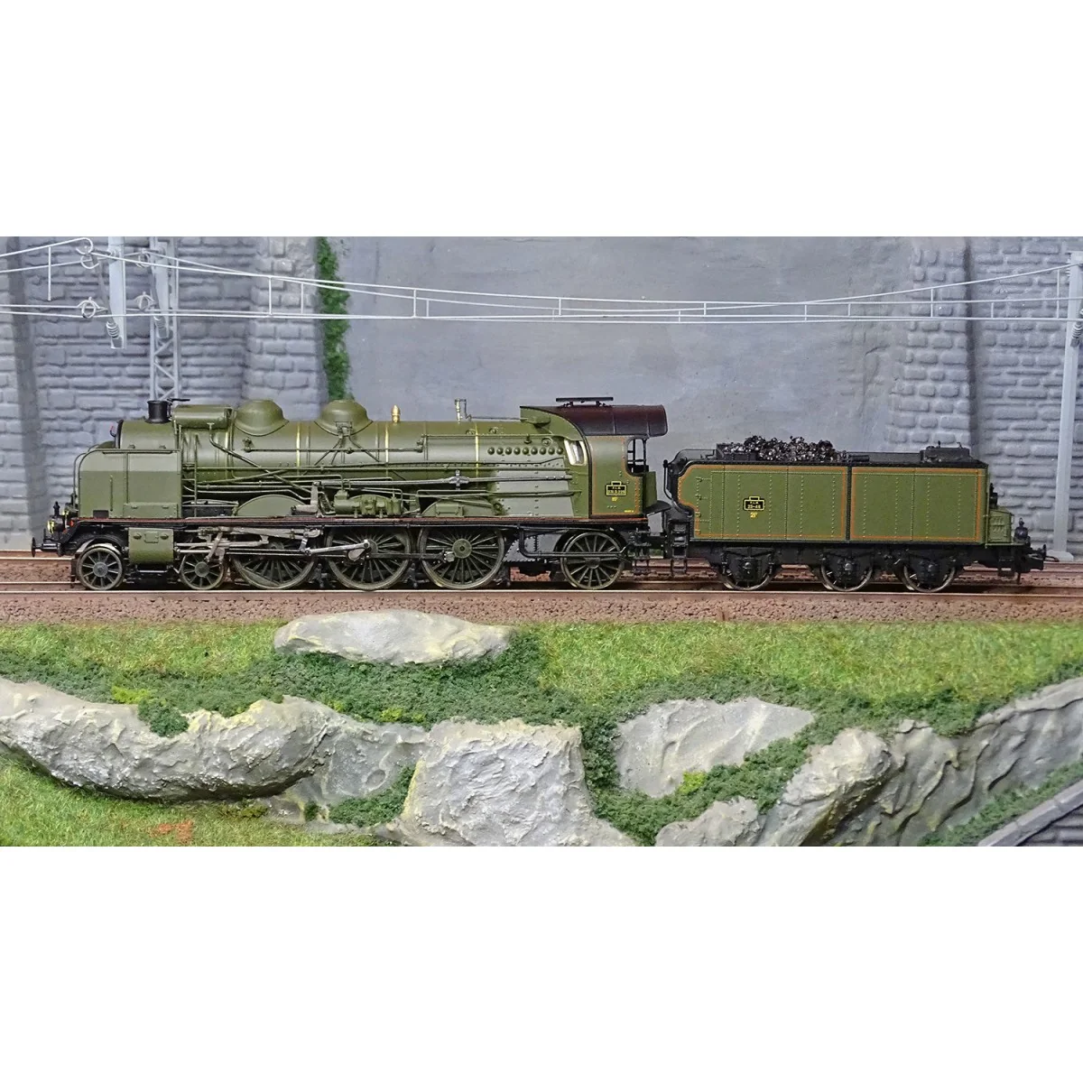 Ree Modeles MB138.S Steam locomotive 231 D 229, PLM Green, PLM, sou...