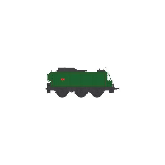 MB-139-Ree Modeles MB139 Tender 25 A 50 SNCF 25m3, TIA, Vert SNCF, filets rouge (pour décor)