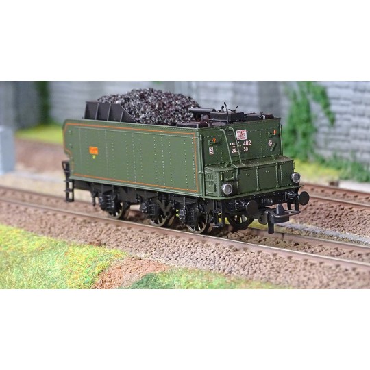 MB-139-Ree Modeles MB139 Tender 25 A 50 SNCF 25m3, TIA, Vert SNCF, filets rouge (pour décor)