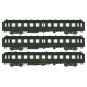 VB-371-Ree Modeles VB371 Set de 3 voitures Bacalan B11/B11/B3, SNCF