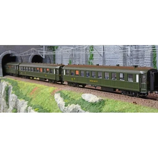 VB-371-Ree Modeles VB371 Set of 3 Bacalan B11/B11/B3 coaches, SNCF