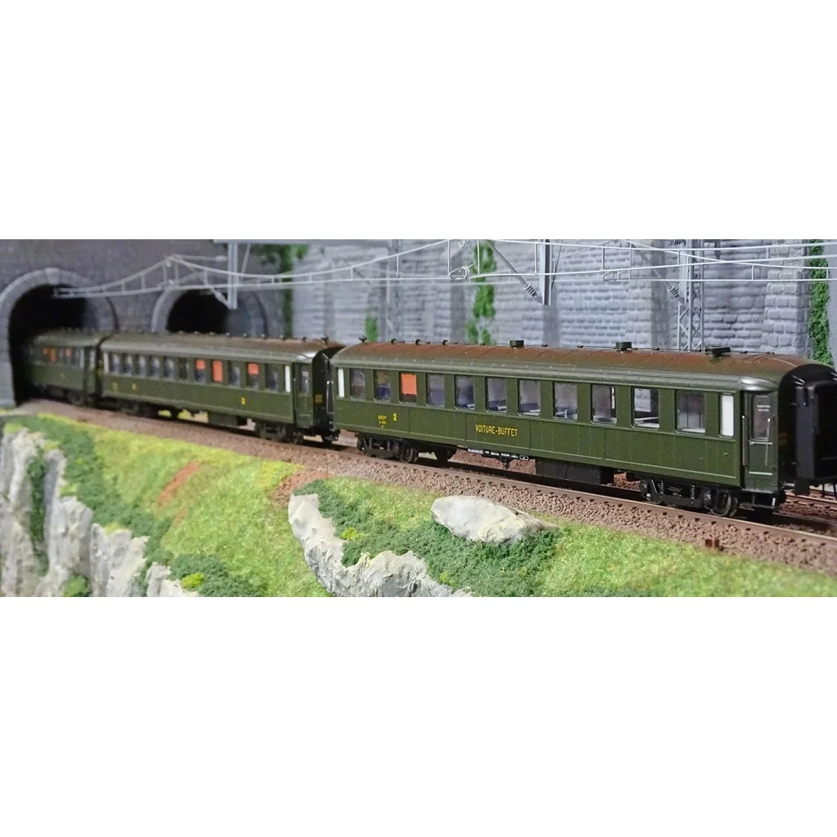 Ree Modeles VB371 Set of 3 Bacalan B11/B11/B3 coaches, SNCF - VB-371