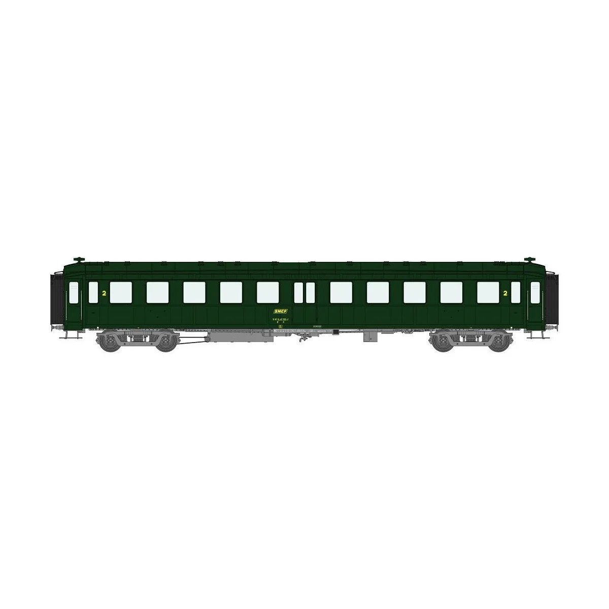 Ree Modeles VB375 Voiture Bacalan 2ème classe B11, SNCF, logo encadré jaune Ree Modeles VB-375 - 3