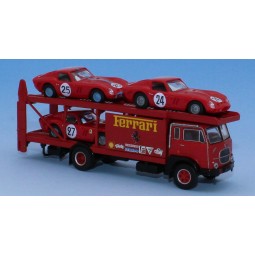 Brekina 58481 Fiat 640 car transporter truck, with 3 Ferrari 250 GT...