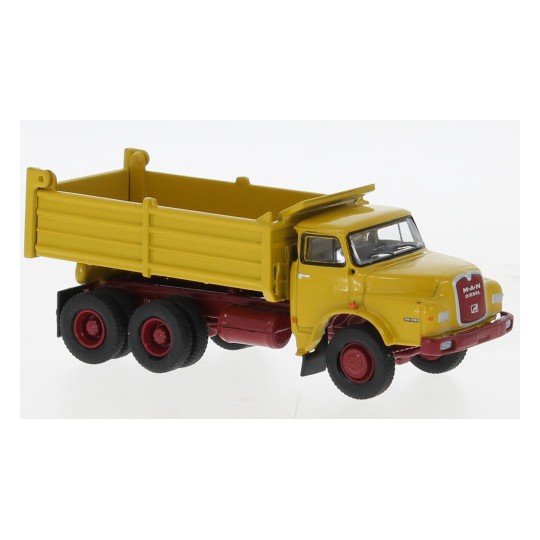 Sai_78102-Brekina 78102 Camion MAN 26.280 benne, jaune / rouge