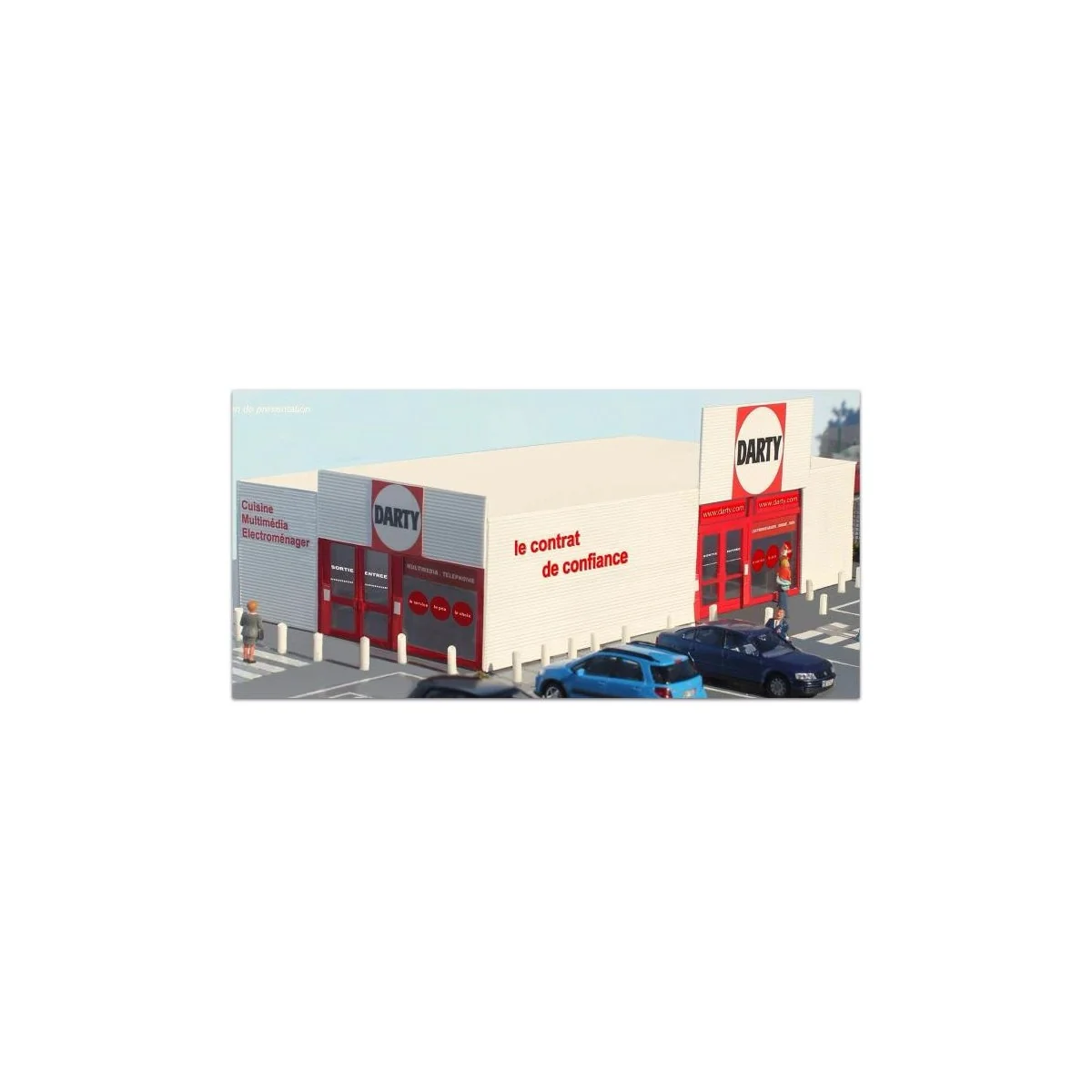 Sai 174 Darty commercial store, with fencing, wire mesh and Renault... Sai 174 Darty commercial store, with fencing, wire mesh and Renault...