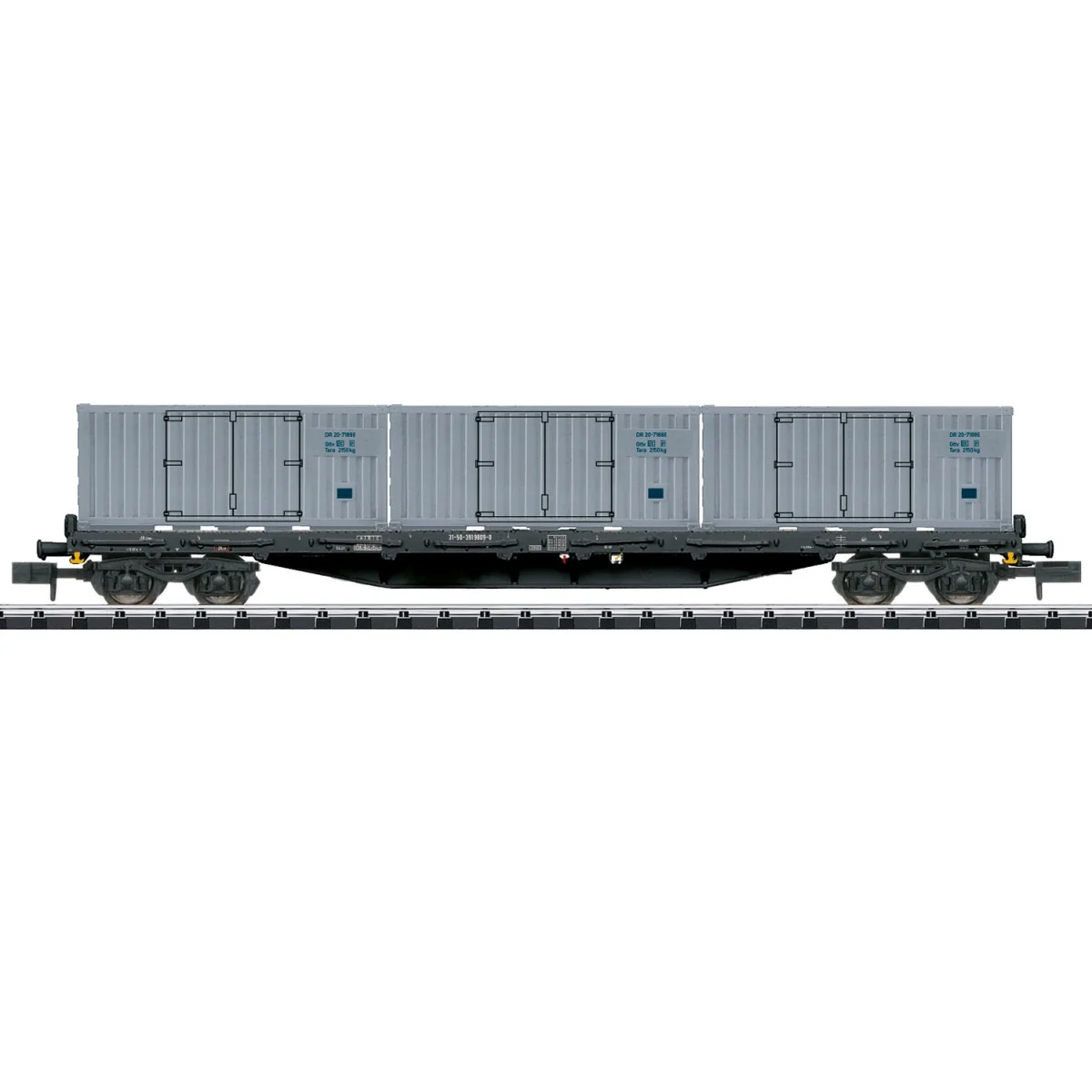 MiniTrix 18431 Bogie flat wagons type Rgs 3910, DR, scale N MiniTrix 18431 Bogie flat wagons type Rgs 3910, DR, scale N