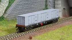 MiniTrix 18431 Wagons plat à bogies type Rgs 3910, DR, échelle N Trix Trix_18431 - 1