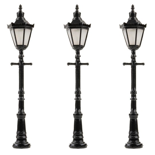 Faller_180112-Faller 180112 Lighting, Hexagonal Lantern Floor Lamp with Crown 6.5cm , with LEDs (x3)