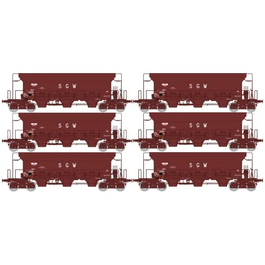 WB-798-Ree models WB798 Set of 6 F70 Eads hopper wagons, SGW, ep. IV