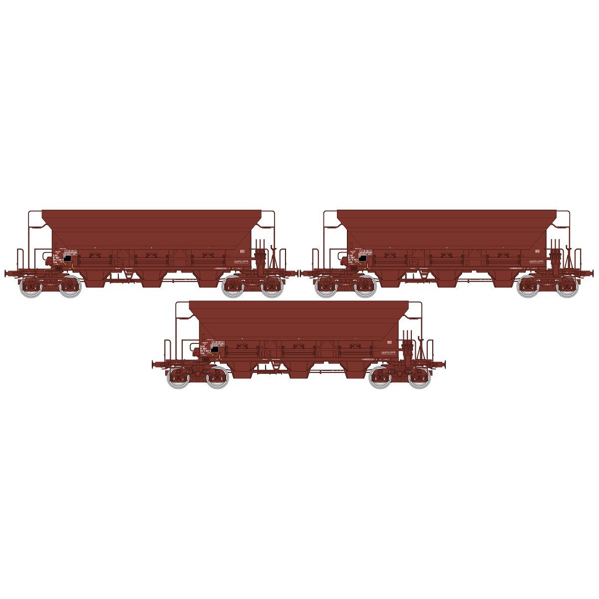 Ree Models WB800 Set of 3 F70 Eads hopper wagons, SNCF, Era IV - WB...