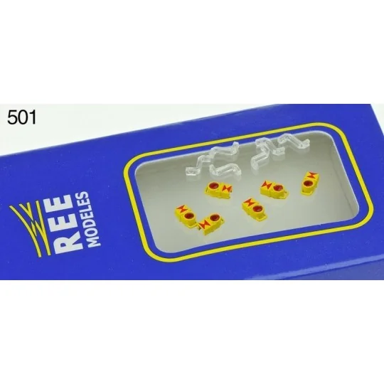 XB-501-Ree models XB 501 Modern yellow SNCF end-of-train lights (x6) - XB-501