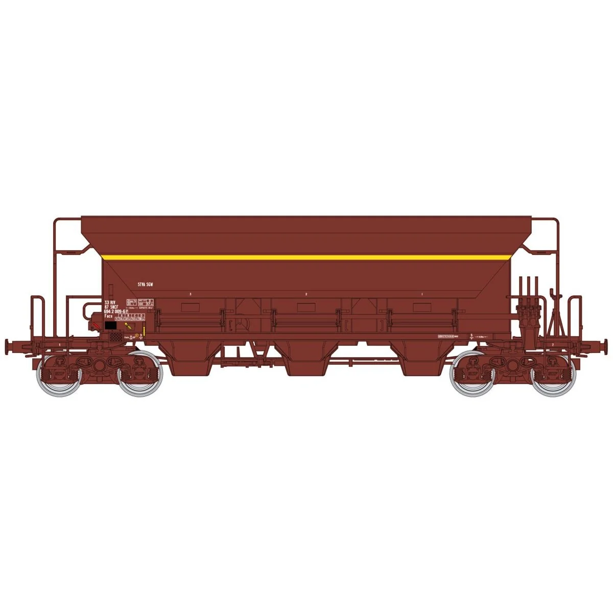Ree models WB801 Hopper wagon F70 Facs, SNCF, ep. V-VI Ree models WB801 Hopper wagon F70 Facs, SNCF, ep. V-VI