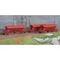 WB-806-Ree models WB806 Set of 3 ballast hopper wagons F70 Uas, SNCF, INFRA V, ep. VI