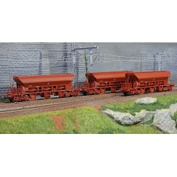 Ree modeles WB808 Set de 3 wagons trémie à Ballast F70 Uas, SNCF, INFRA V, ep. V-VI Ree Modeles WB-808 - 1