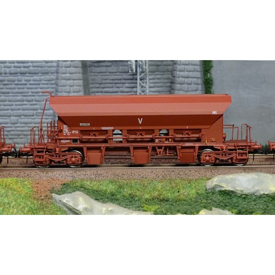 WB-808-Ree modeles WB808 Set de 3 wagons trémie à Ballast F70 Uas, SNCF, INFRA V, ep. V-VI