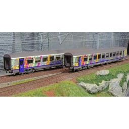 LS Models 41211 Set de 2 voitures VTU, A10tu PLC+ B11tu, livrée Alsace S'Elsass, SNCF, logo carmillon Ls models Lsm_41211 - 1