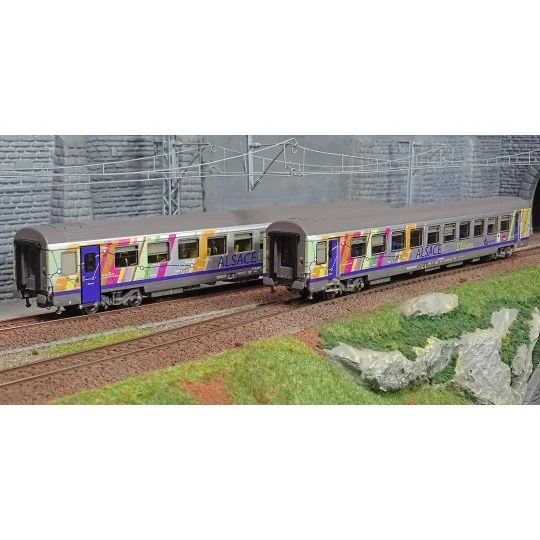 Lsm_41211-LS Models 41211 Set de 2 voitures VTU, A10tu PLC+ B11tu, livrée Alsace S'Elsass, SNCF, logo carmillon
