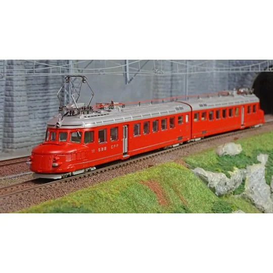 Marklin_39260-Marklin 39260 Double Electric Railcar RAe 4/8, SBB, Digital Sound, 3 Rails