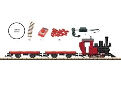 LGB 90463 Coffret de départ briques de construction (type Lego), avec locomotive vapeur et 2 wagons, train de jardin LGB LGB_904