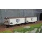 LS Models 30235 Set of 2 short HI refrigerated wagons, blue STEF li... Lsm_30235-LS Models 30235 Set of 2 short HI refrigerated wagons, blue STEF livery, grey roof, pre-UIC SNCF markings
