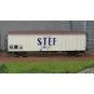 LS Models 30235 Set of 2 short HI refrigerated wagons, blue STEF li... Lsm_30235-LS Models 30235 Set of 2 short HI refrigerated wagons, blue STEF livery, grey roof, pre-UIC SNCF markings