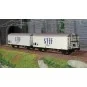 LS Models 30235 Set of 2 short HI refrigerated wagons, blue STEF li... Lsm_30235-LS Models 30235 Set of 2 short HI refrigerated wagons, blue STEF livery, grey roof, pre-UIC SNCF markings