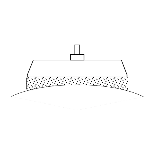 PRX-28672-Abrasive foam skate Ø 50mm, Grain 1000 (x6) Proxxon