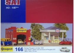 Sai 166 Peugeot Garage 1950/1960 with service station and Peugeot 2...