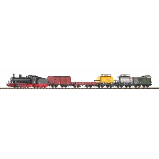 Piko 57123 Analog Starter Set with G7 Steam Locomotive and 5 Freigh... Piko_57123-Piko 57123 Analog Starter Set with G7 Steam Locomotive and 5 Freight Wagons