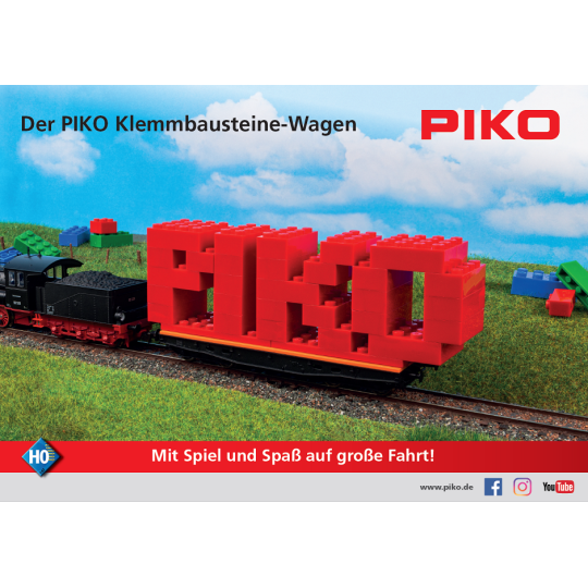 PIKO_58405-Piko 58405 Construction Wagon for Lego Bricks