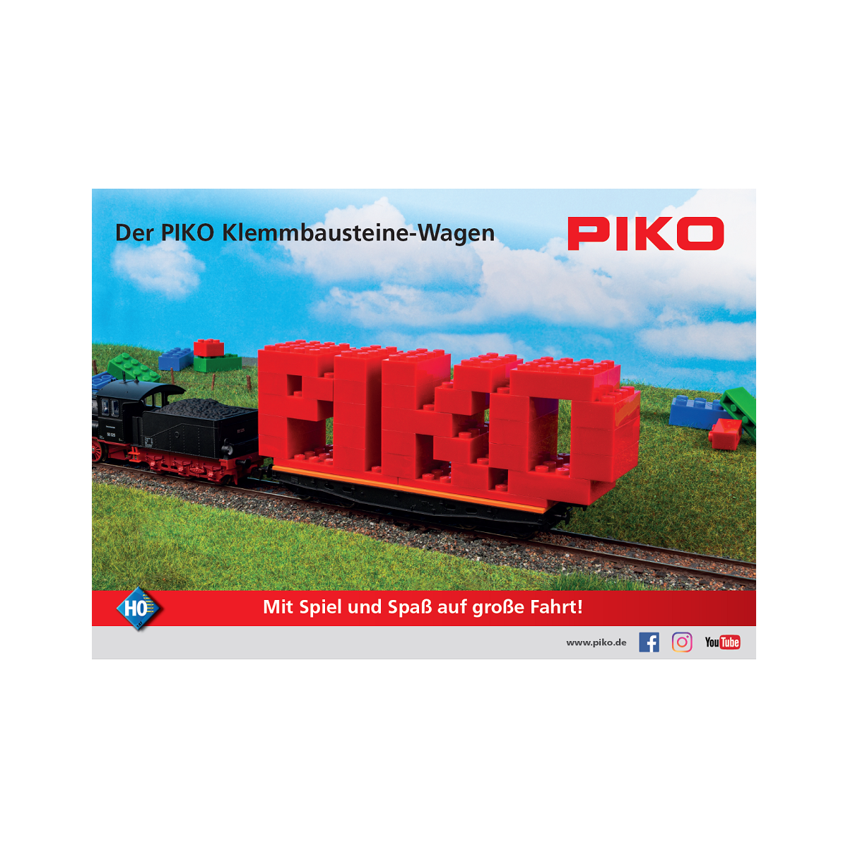 Piko 58405 Construction Wagon for Lego Bricks - PIKO_58405