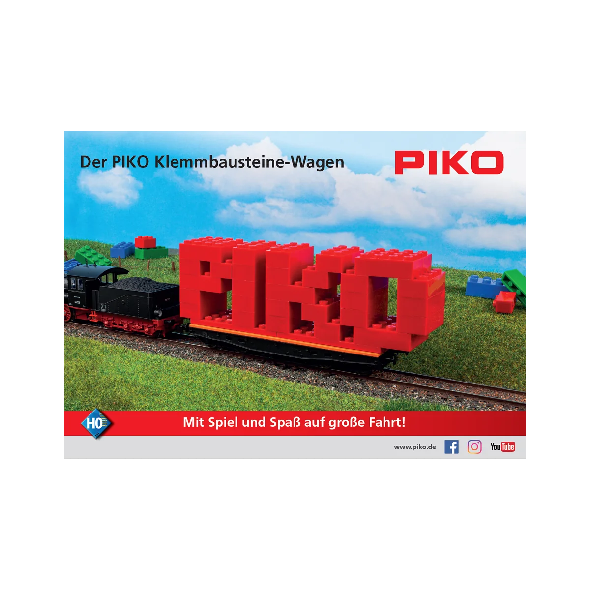 Piko 58405 Construction Wagon for Lego Bricks Piko 58405 Construction Wagon for Lego Bricks