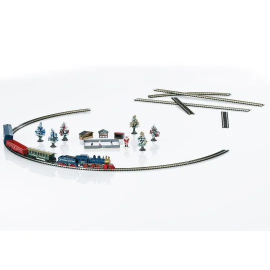 Marklin_81845-Marklin 81845 Starter Set Steam Freight Train, "Christmas", Z scale
