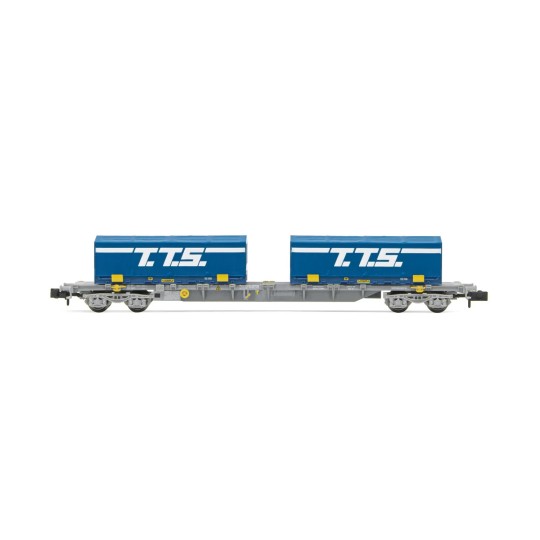 HN6582-Arnold HN6582 Bogie container wagon, type Sgnss, Novatrans, SNCF, loaded with 2 TTS 22' containers, N scale