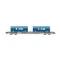 HN6582-Arnold HN6582 Bogie container wagon, type Sgnss, Novatrans, SNCF, loaded with 2 TTS 22' containers, N scale