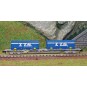 HN6582-Arnold HN6582 Bogie container wagon, type Sgnss, Novatrans, SNCF, loaded with 2 TTS 22' containers, N scale