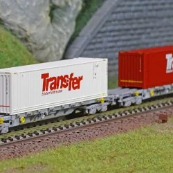 Arnold HN6584 Set of 2 Sgss type bogie container wagons, Novatrans,...