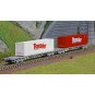 HN6584-Arnold HN6584 Set de 2 wagons porte conteneurs à bogies type Sgss, Novatrans, SNCF, chargés conteneurs Trans-Fer 45', échelle N