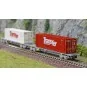 HN6584-Arnold HN6584 Set of 2 Sgss type bogie container wagons, Novatrans, SNCF, loaded with Trans-Fer 45' containers, N scale